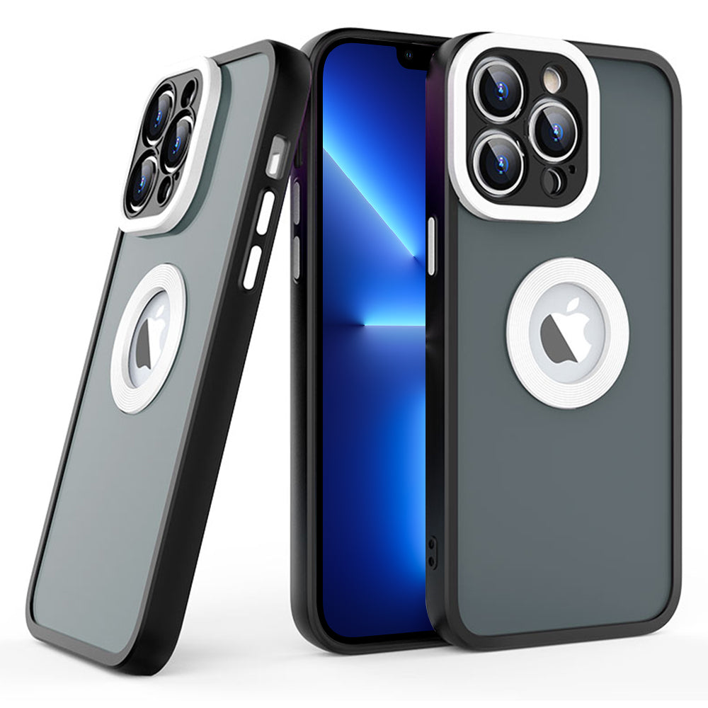 Soft TPU PC Case for iPhone 13 Pro 6.1 inch Case Skin-Touch Slim Phone Cover (Round Hollow Show Phone's Logo) Soft TPU PC Case for iPhone 13 Pro 6.1 inch Case Skin-Touch Slim Phone Cover (Round Hollow Show Phone's Logo)